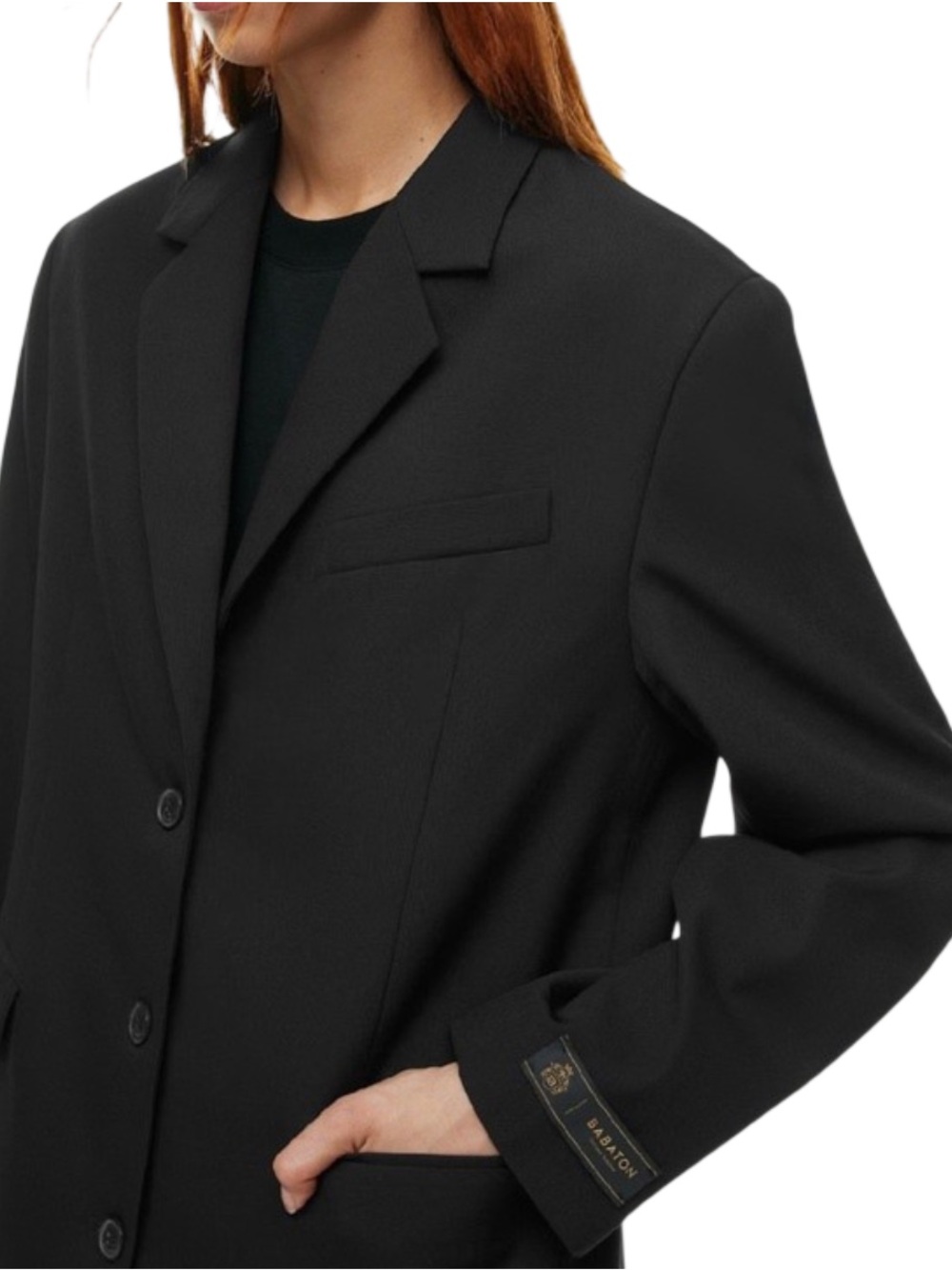 Aritzia Babaton Benchmark Blazer Size Small Black Italian Wool Classic Black - Picture 2 of 16